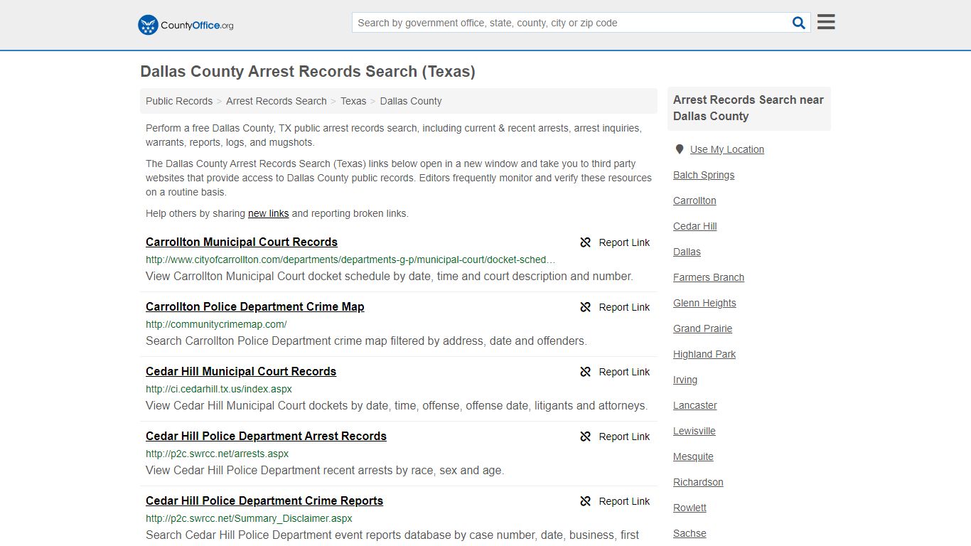 Arrest Records Search - Dallas County, TX (Arrests & Mugshots)